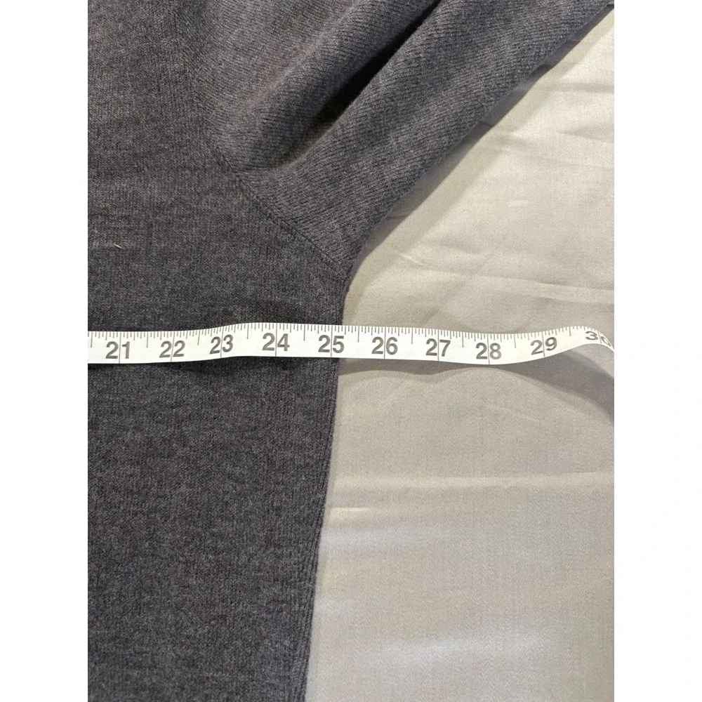 Lands End Mens X-Large Gray Quarter Zip Pullover Sweater NWT Charcoal Heather